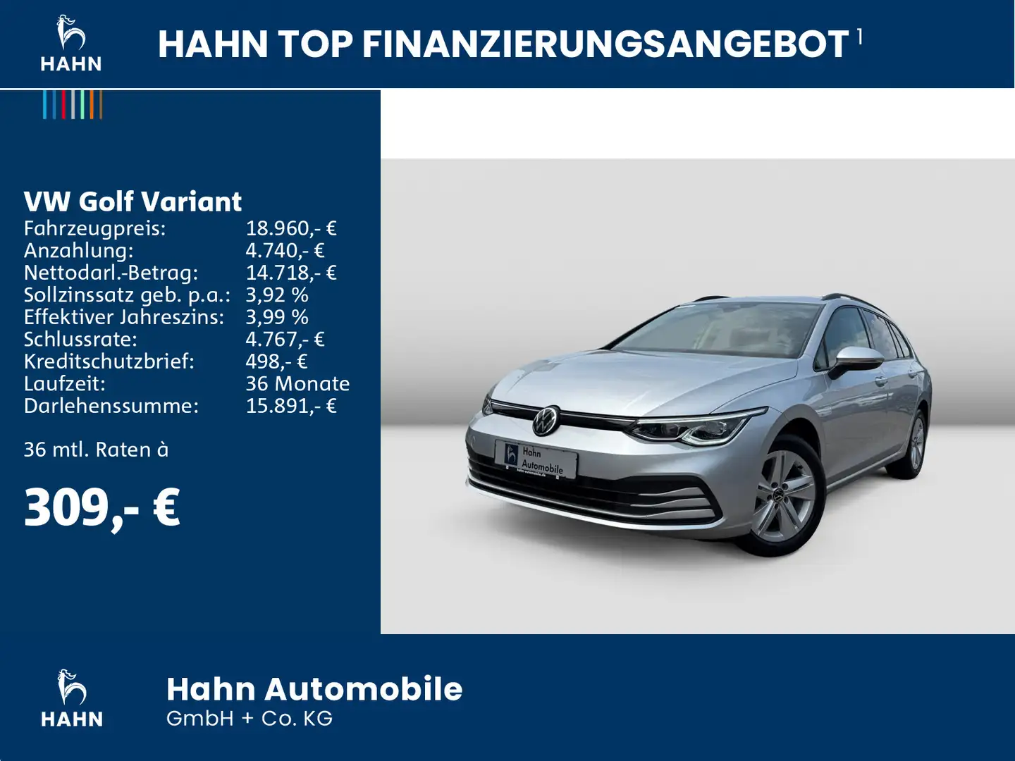 Volkswagen Golf Variant Golf VIII Variant 2.0TDI DSG Life ACC Matrix Nav Silber - 2