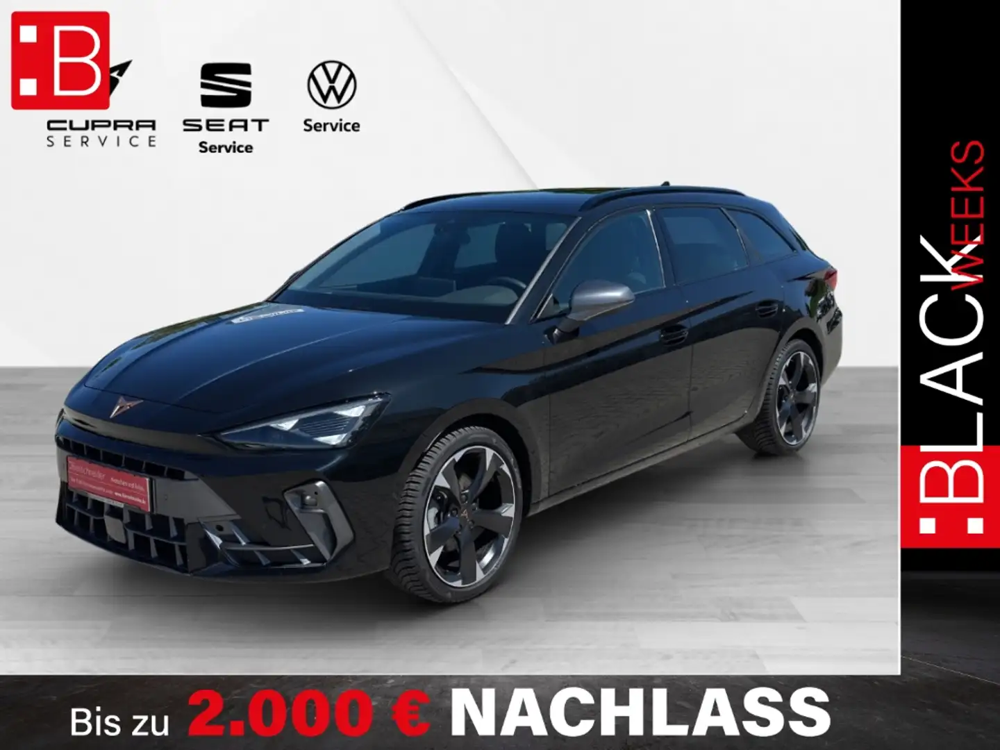 CUPRA Leon Sp. 1.5 eTSI DSG ab 269,- EUR mtl. 1000 INTELLIGEN Schwarz - 1