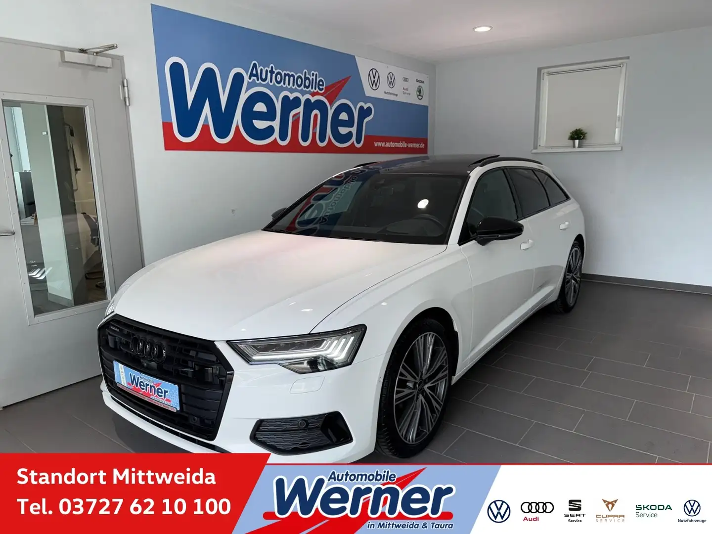 Audi A6 sport 45TDI quattro HD Matrix PanoDach Leder HUD Weiß - 1
