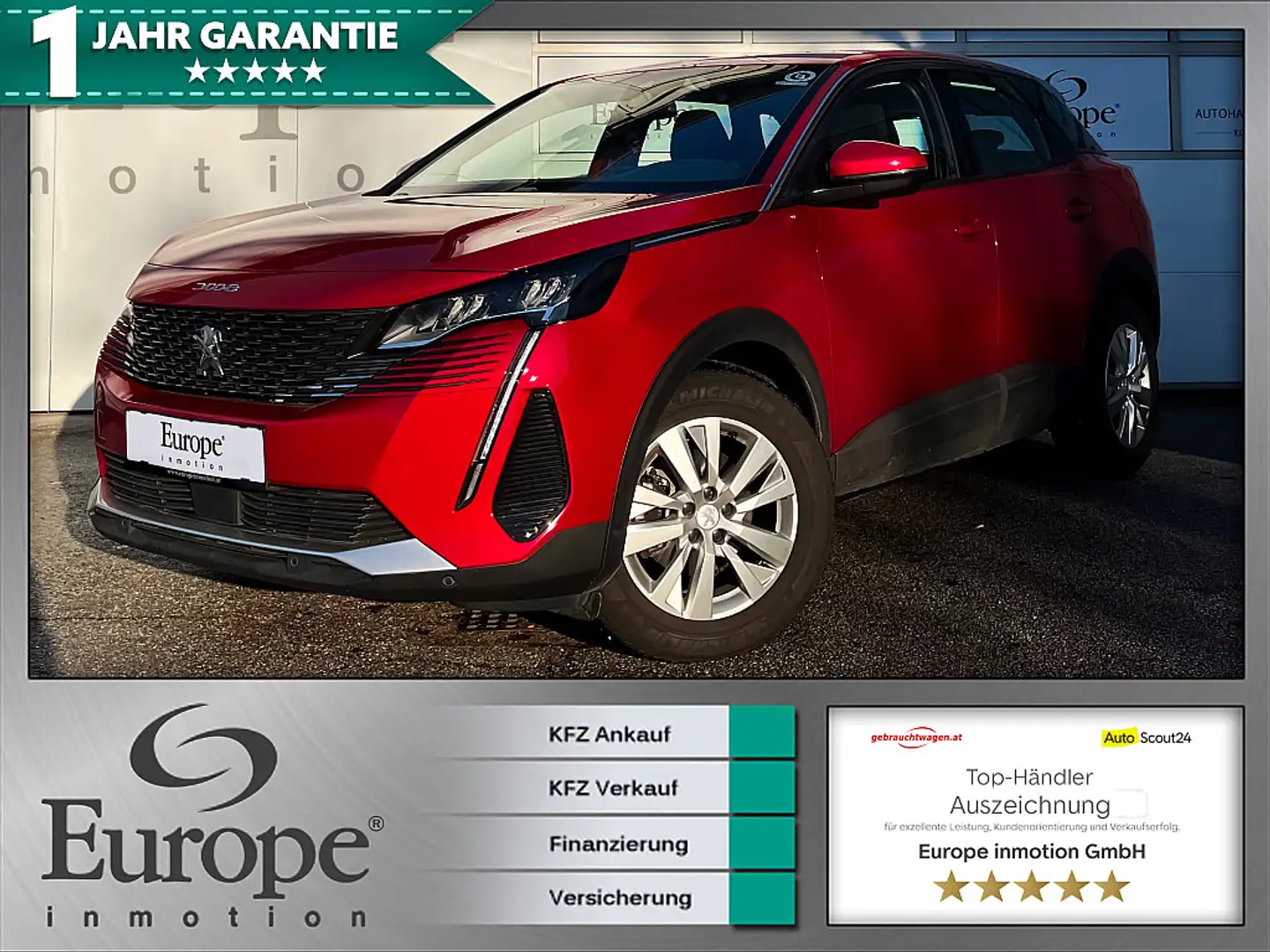 Peugeot 3008 BlueHDi 130 S&S EAT8 Active Pack /LED/Bluetooth/ Rot - 1