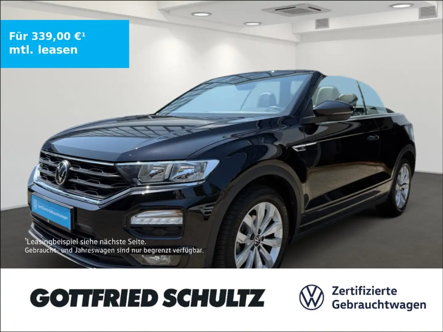 Volkswagen T-Roc Cabriolet 1.5 TSI SHZ EPH APP-CONNECT R-Line ALLSE Zwart - 1