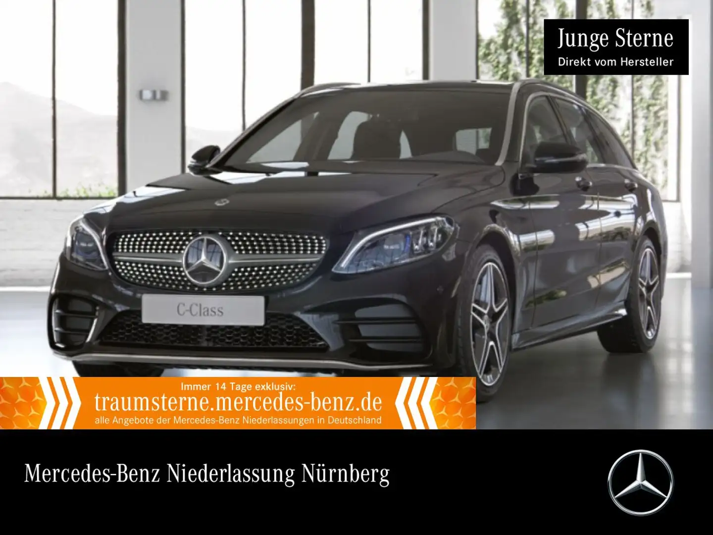 Mercedes-Benz C 180 T AMG+PANO+AHK+MULTIBEAM+KAMERA+SPUR+TOTW+9G Negro - 1