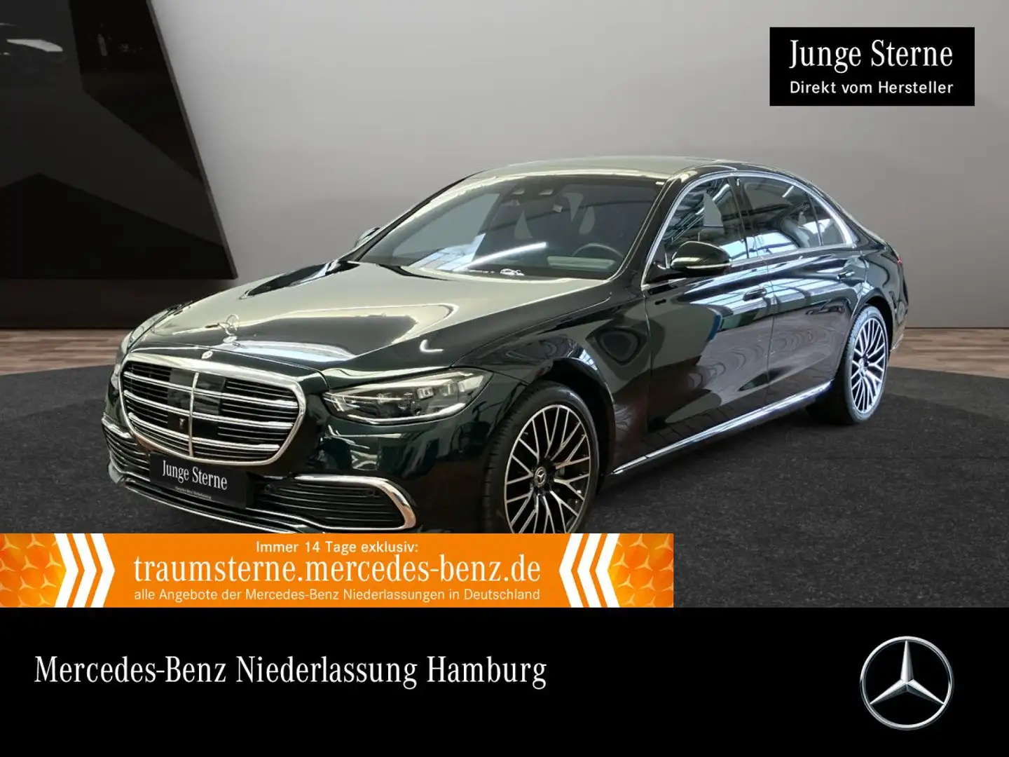 Mercedes-Benz S 400 d L 4M PANO+360+MULTIBEAM+BURMESTER3D+20" Verde - 1