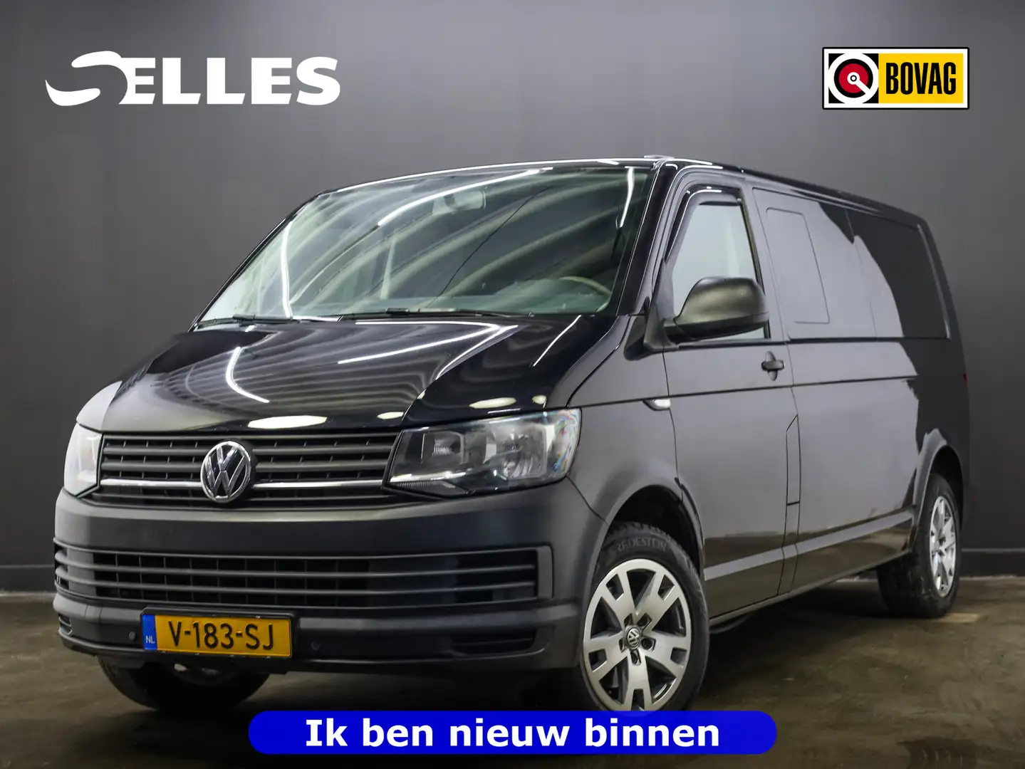 Volkswagen T6 Transporter 2.0 TDI L2H1 DC Business | Trekhaak | Dubbele Cabi Zwart - 1