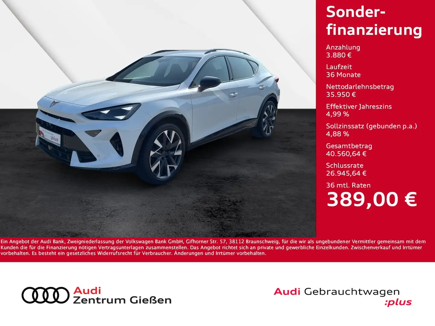 CUPRA Formentor 2.0 TSI 4Drive DSG VZ Navi MATRIX-LED Sennheiser Blanc - 1