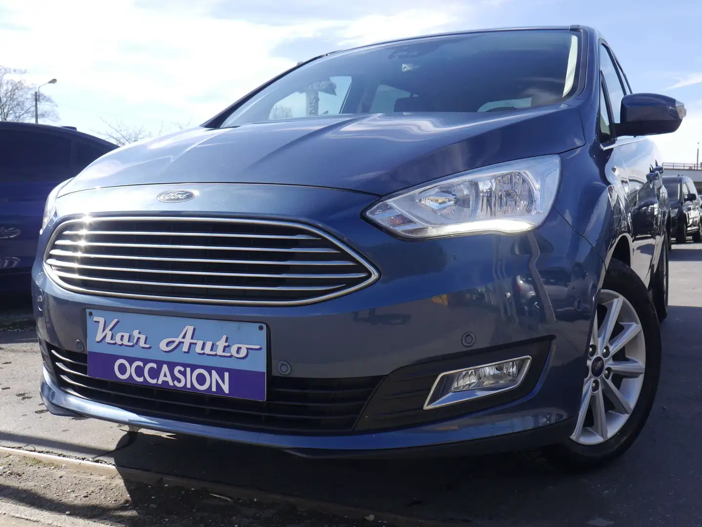 Ford Grand C-Max 1.0 EcoBoost Titanium*GPS*CUIR*JANTES* Bleu - 1