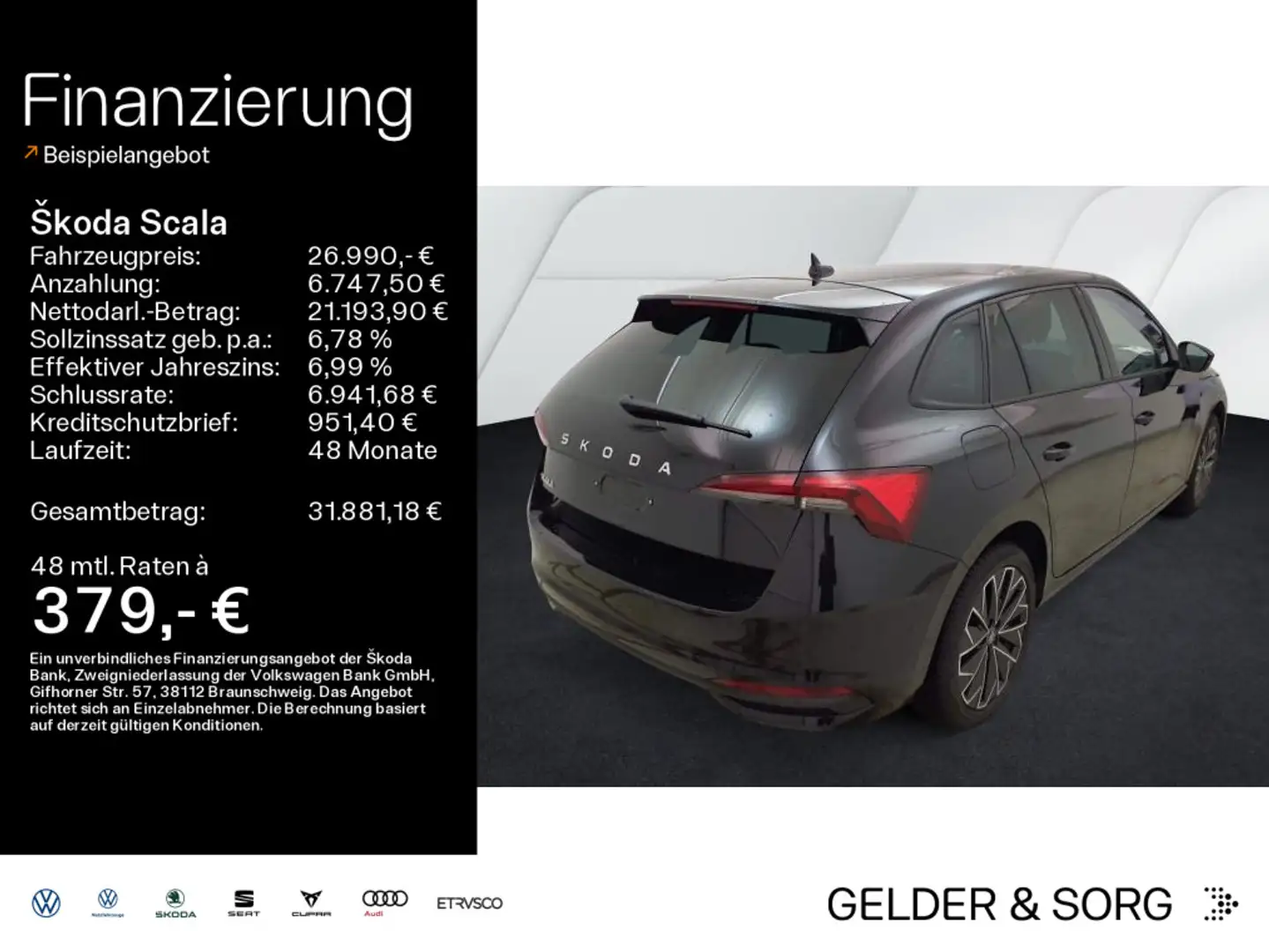 Skoda Scala Selection 1.5 TSI RFK*EPH*Navi*AHK*Virtual Noir - 1