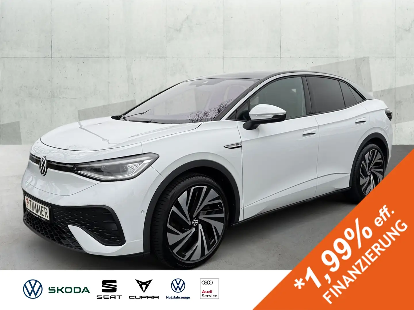 Volkswagen ID.5 PRO PERF. 82 kWh +IQ.LIGHT +AHK +360° +"21 +ACC + Weiß - 1