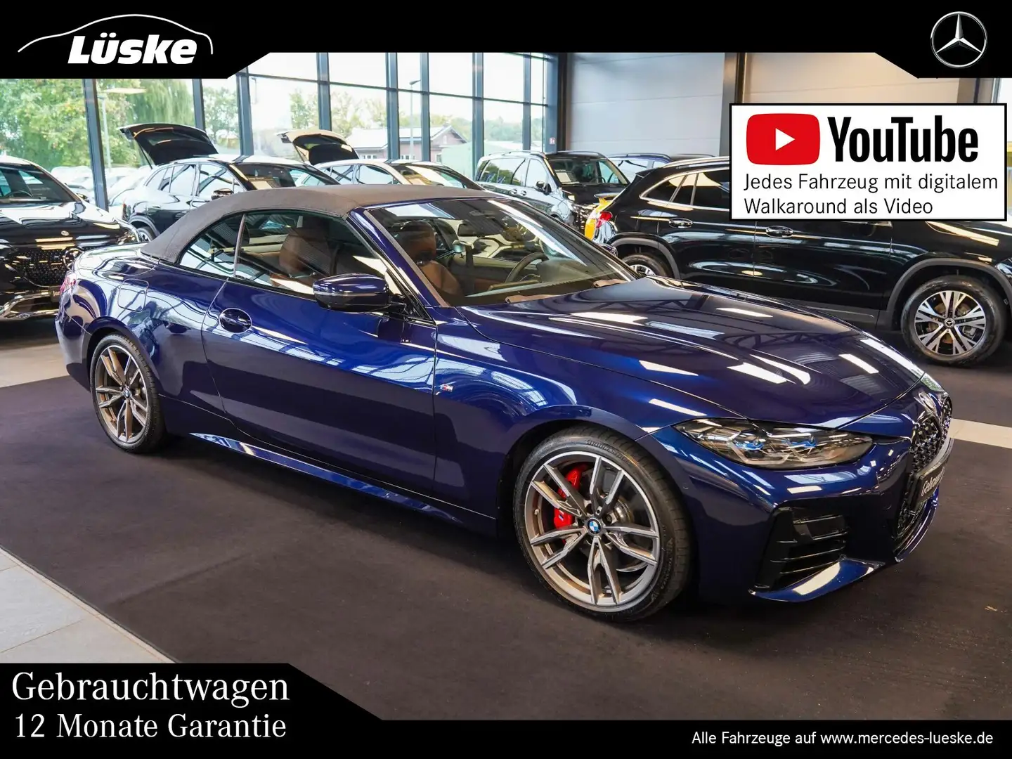 BMW M440 i Cabrio Shadow line Individual tartufo HUD Blau - 1