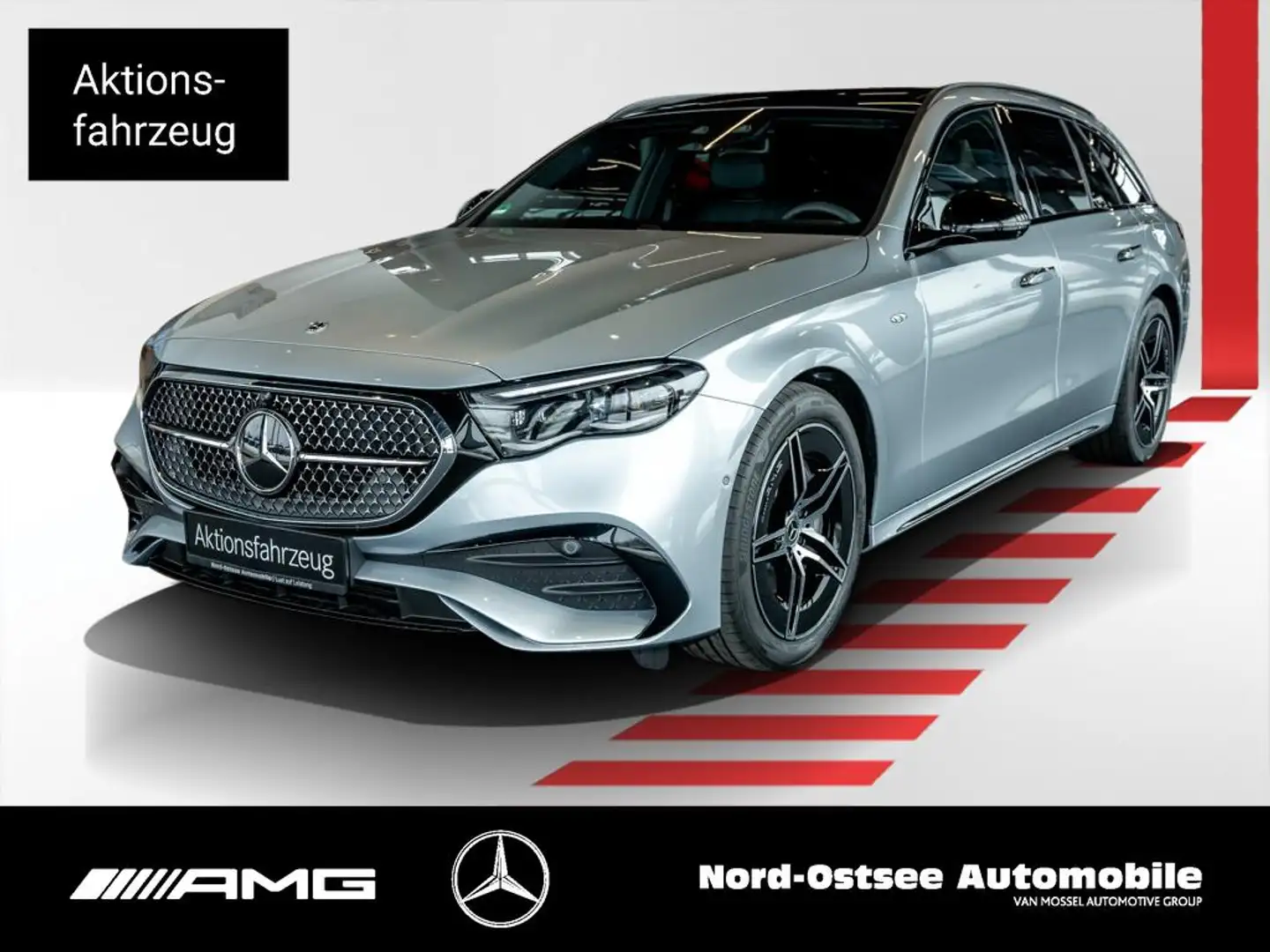 Mercedes-Benz E 300 de 4m T AMG NIGHT PANO AHK HUD DIGIT-LIGHT Argent - 1