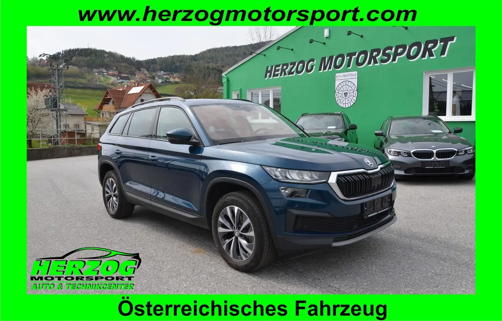Skoda Kodiaq Kodiaq 2,0TDI SCR 4x4 DSG LED AHV VIRTUAL 1.BESITZ Blau - 1