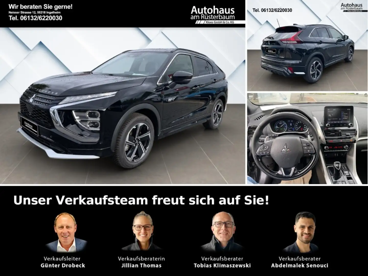 Mitsubishi Eclipse Cross PHEV 2.4 TOP 4WD Ls HUD StandHZG Soundsystem 360 K Schwarz - 1