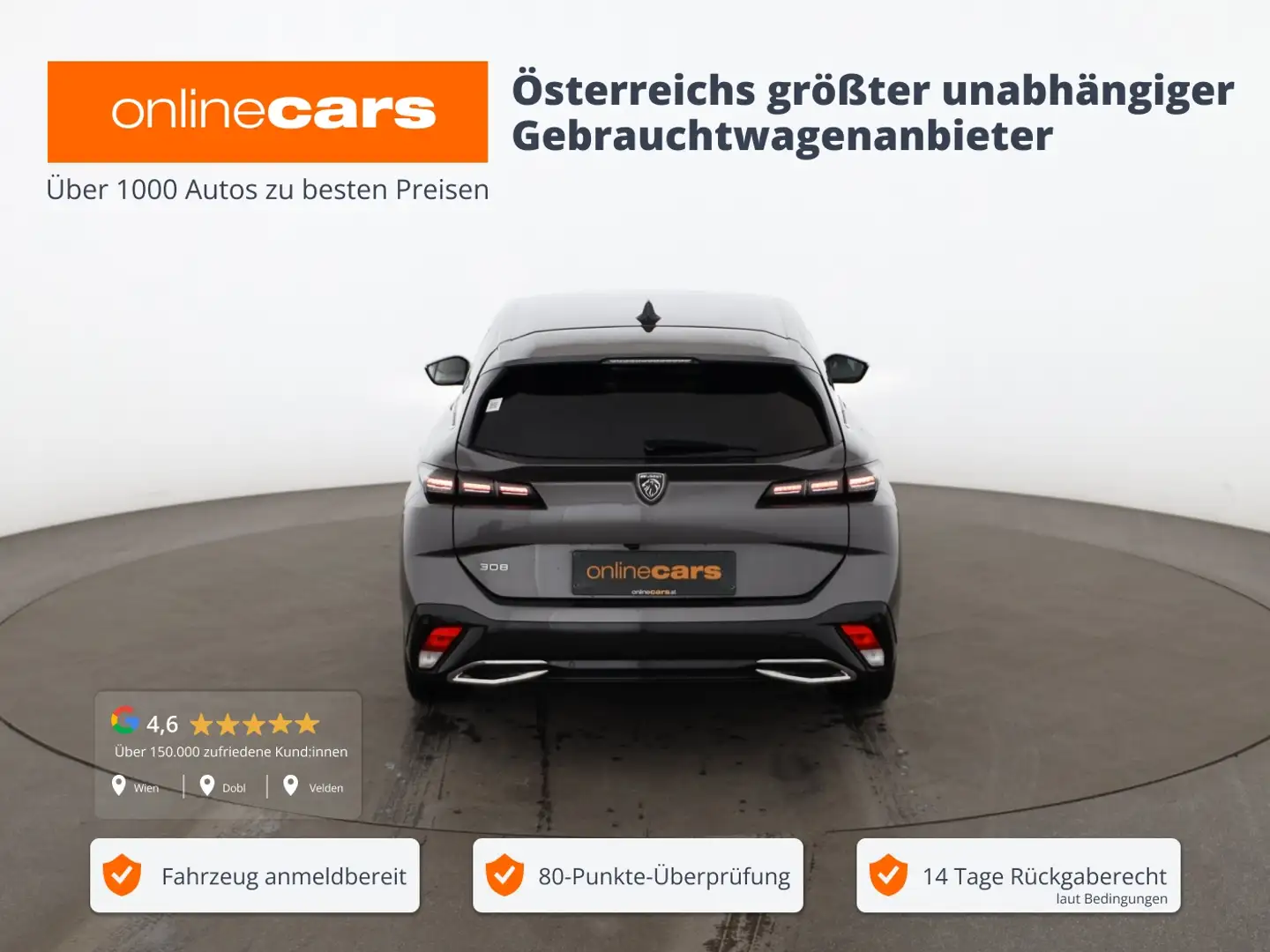 Peugeot 308 1.5 BlueHDi 130 SW Allure Aut LED NAVI R-CAM Grau - 1