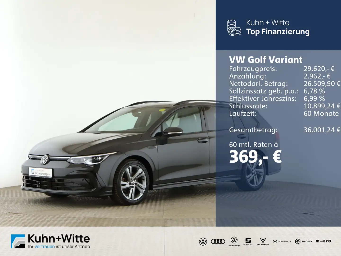 Volkswagen Golf Variant Golf VIII Variant 2.0 TSI R-Line 4M *Pano*Matrix Gris - 1