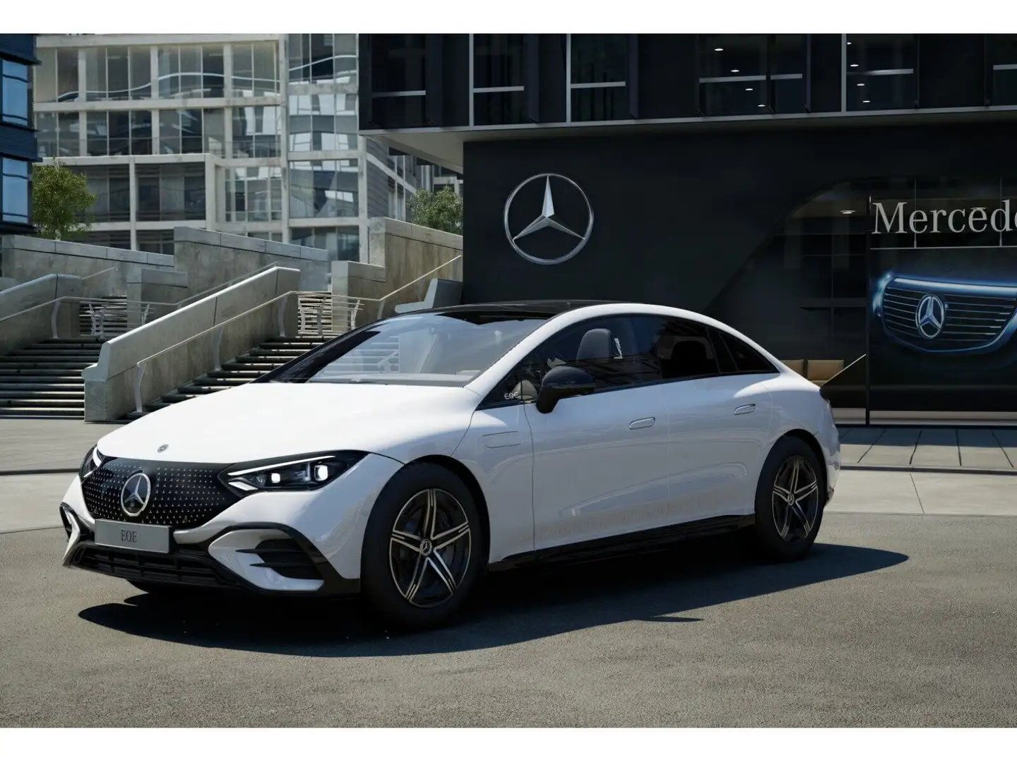 Mercedes-Benz EQE 350 AMG+PANO+AHK+BURMESTER+NIGHT+FLEXBonus Weiß - 2