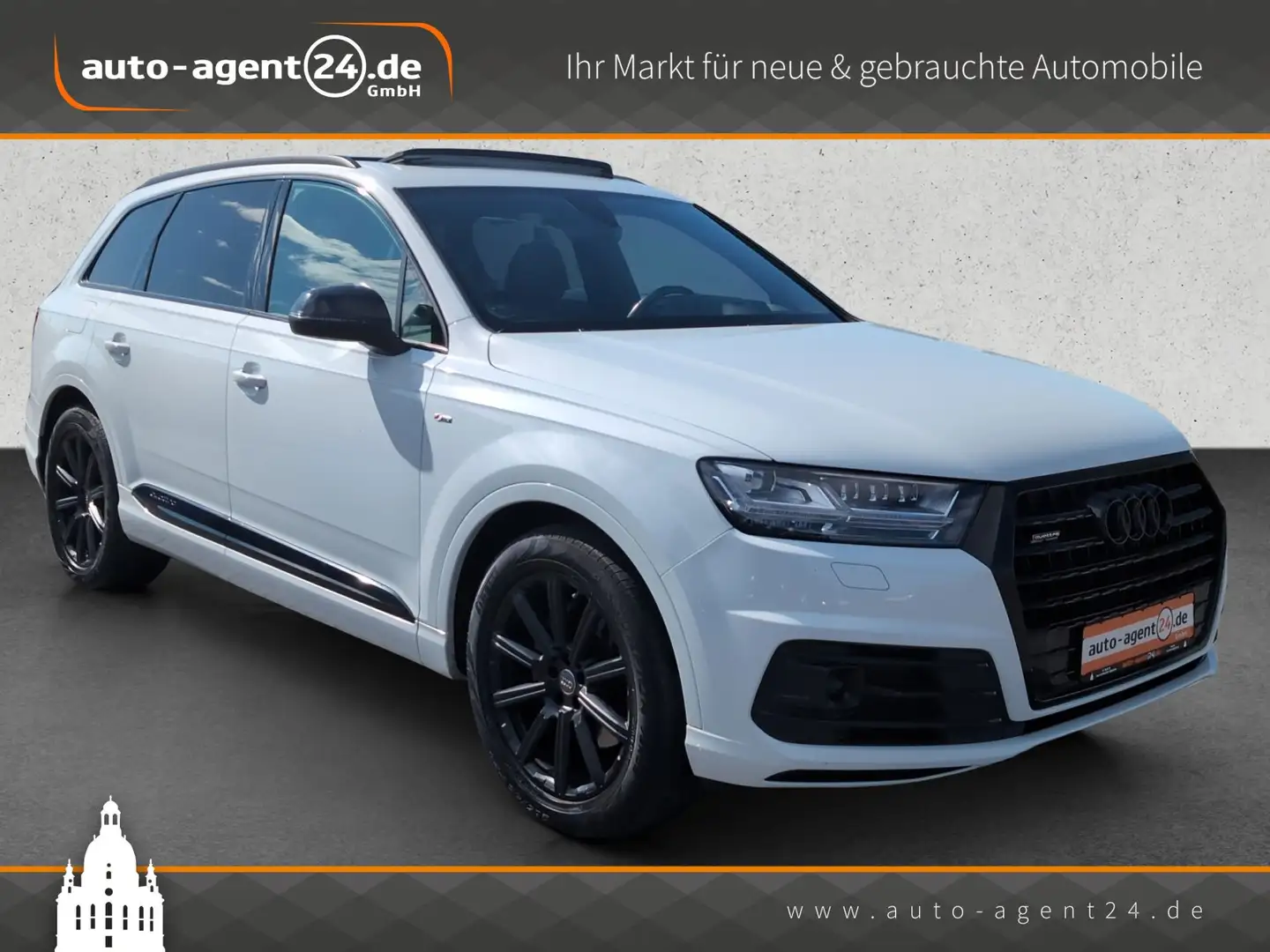 Audi Q7 3.0 TDI S-Line/Nachtsicht/Massage/Matrix/StHzg Blanc - 1