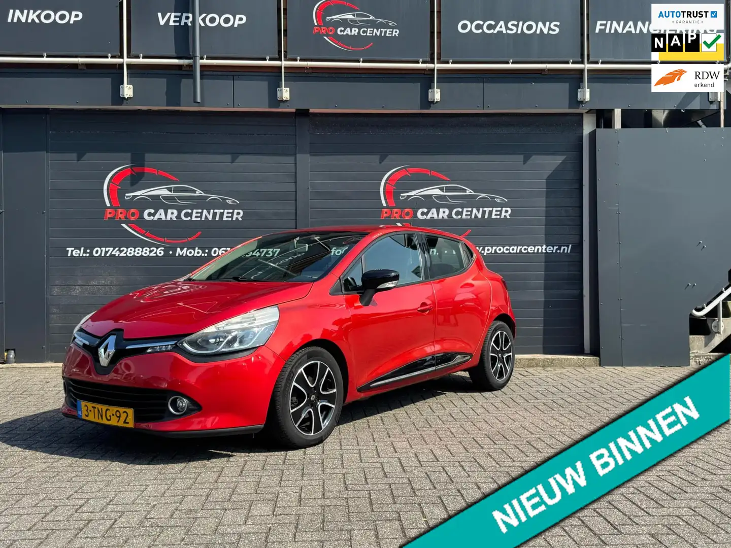 Renault Clio 0.9 TCe Expression AIRCO| CRUISE| NAVI| EL.RAMEN| Rojo - 1