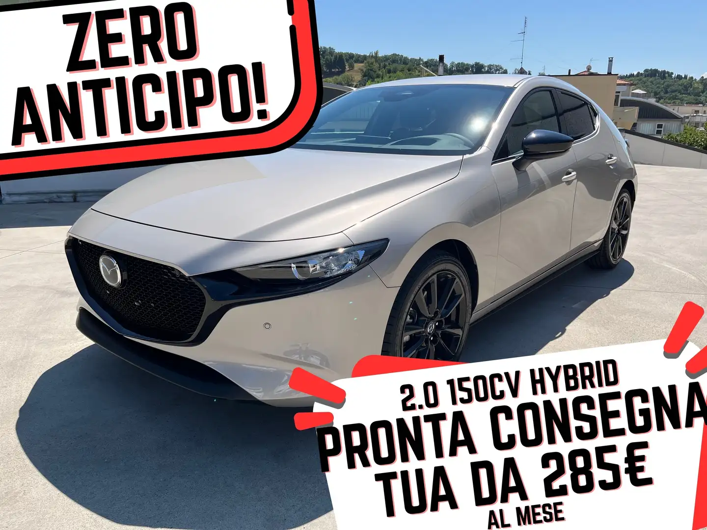 Mazda 3 150CV HYBRID ZERO ANTICIPO TUA DA 285€/MESE Argento - 1