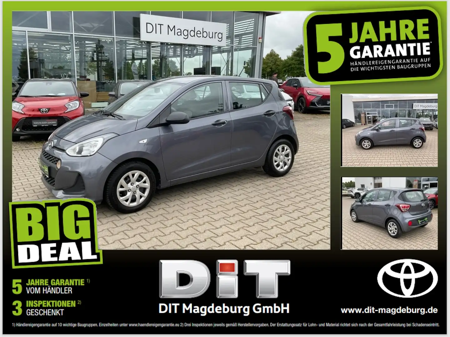 Hyundai i10 1.0 LPG Classic Klima, LPG ab Werk Gris - 1