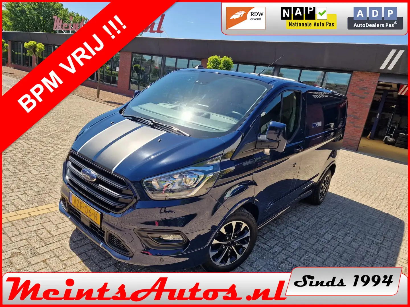 Ford Transit Custom SPORT 320 2.0 TDCI 170Pk AUT Limited LEDER NAVI CA Bleu - 1