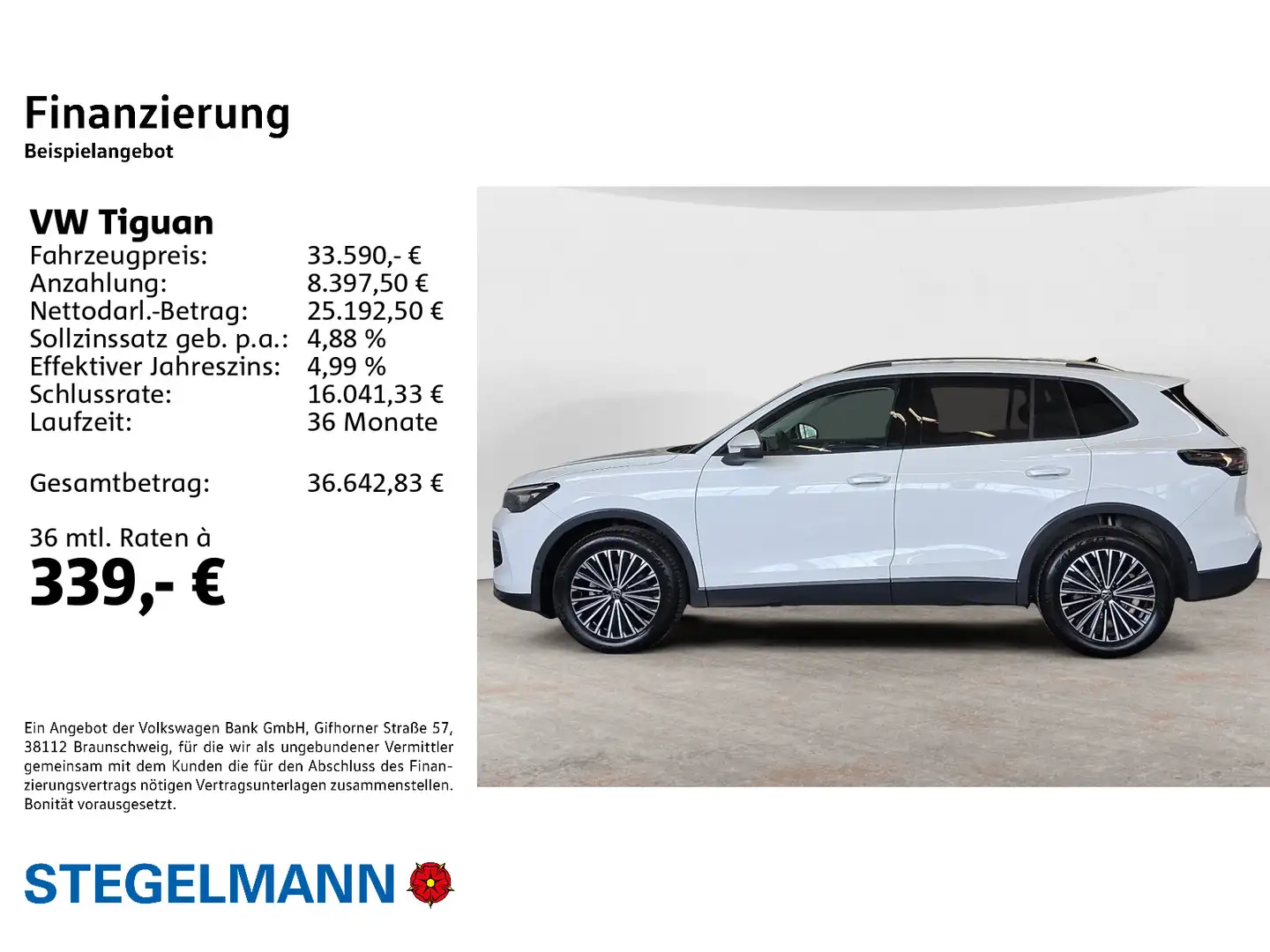 Volkswagen Tiguan 1.5 eTSI DSG Facelift Life *AHK*Kamera*LE Weiß - 2