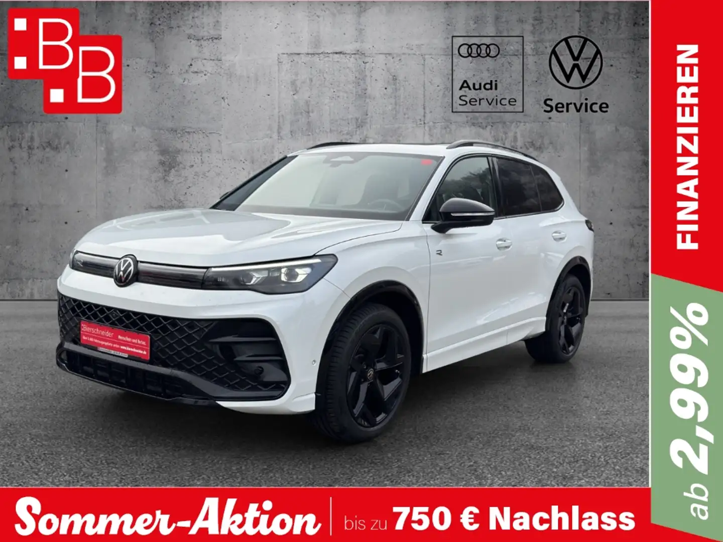 Volkswagen Tiguan 2.0 TDI DSG R-Line IQ-LIGHT DIGITAL PRO 19 SCHIEBE Weiß - 1