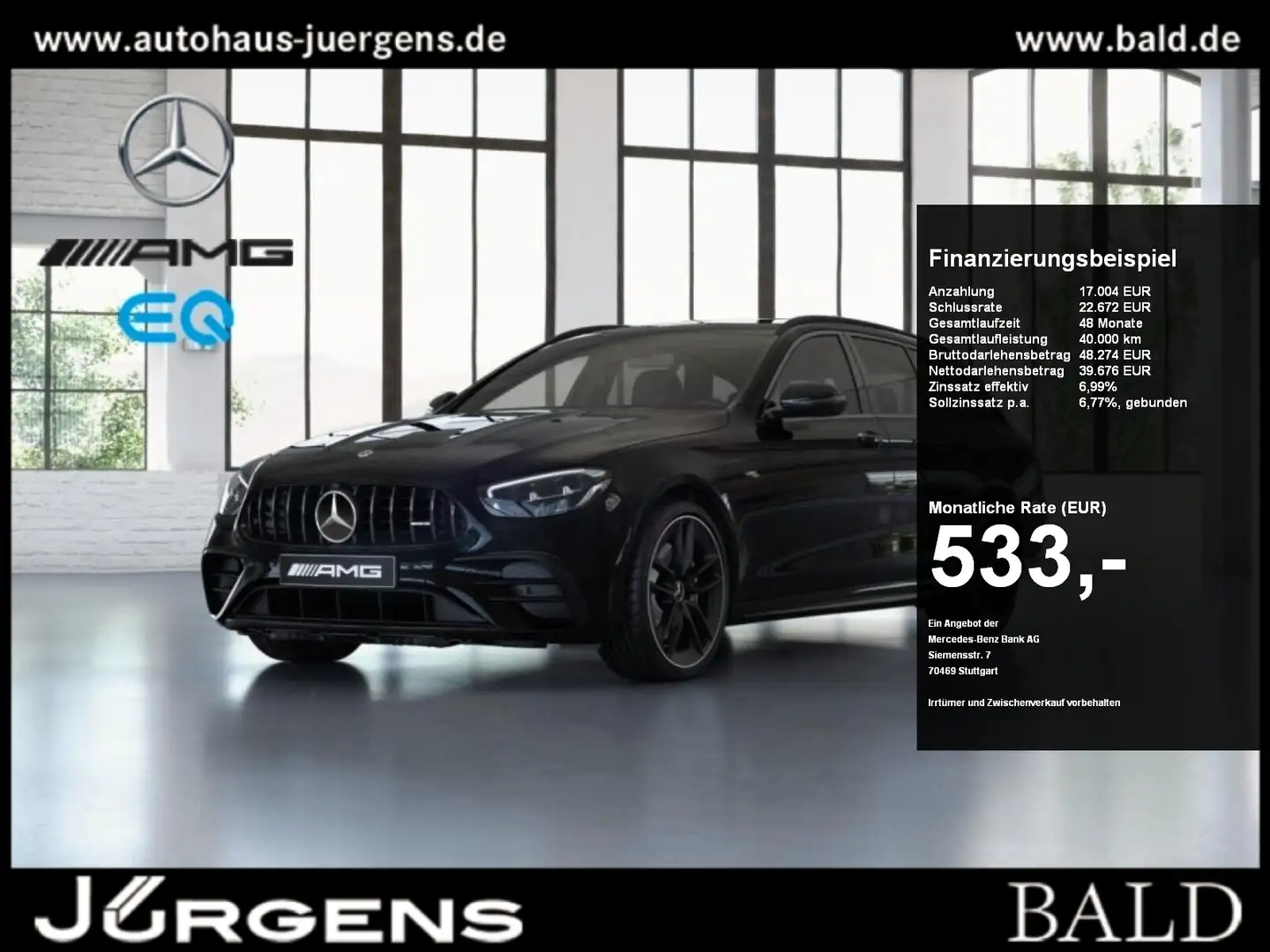 Mercedes-Benz E 53 AMG 4M+ T Perf-AGA/Pano/HUD/AHK/Night/Stdhz Noir - 1