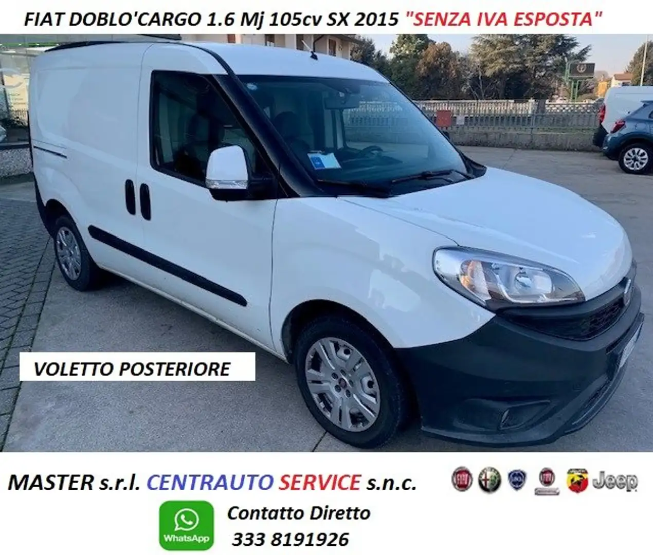 Fiat Doblo 1.6 Mj 105cv 16v SX "SENZA IVA ESPOSTA" Bianco - 1
