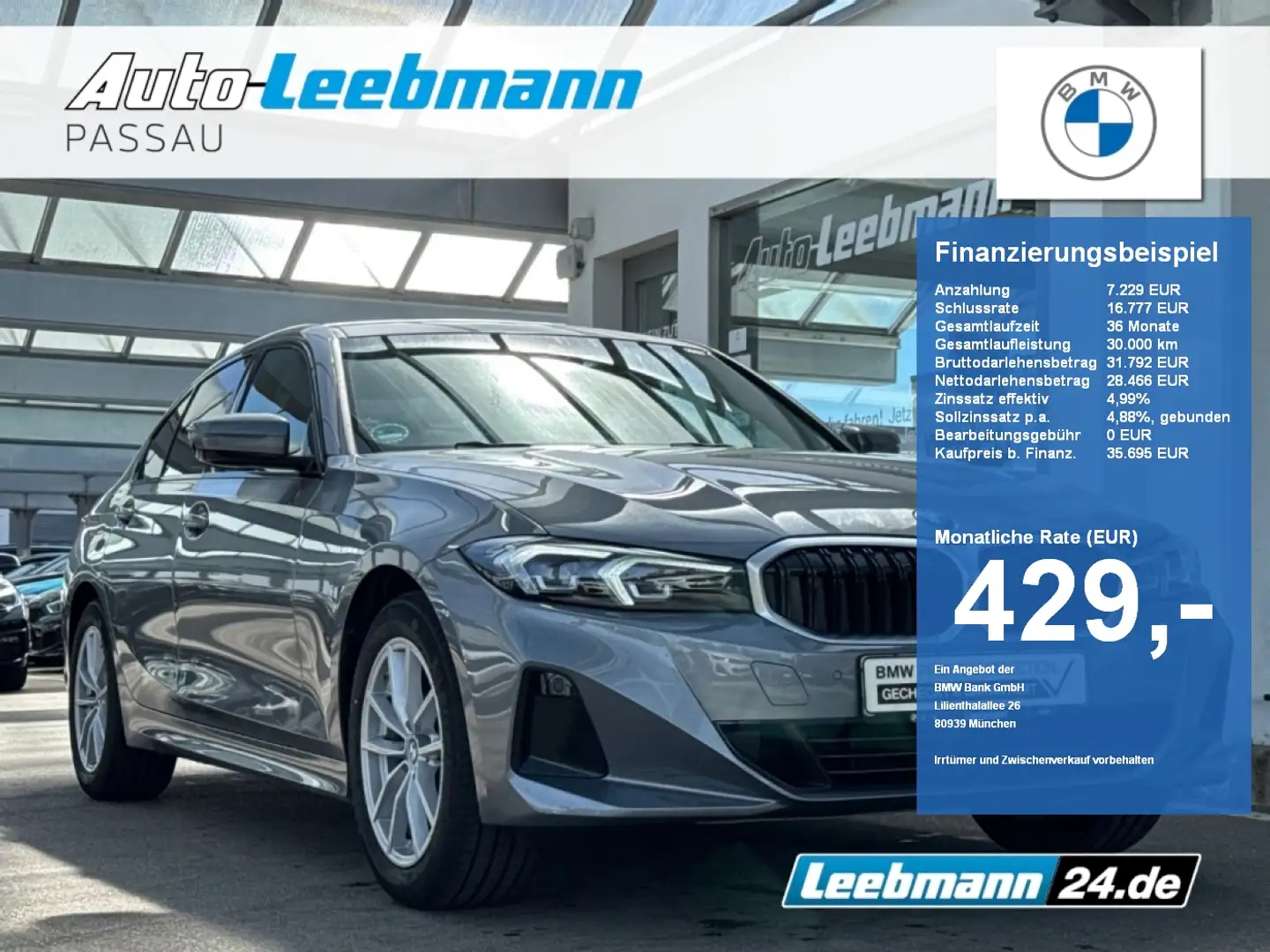 BMW 318 d Lim. AHK/KomfZug/LKH GARANTIE bis 03/2029 Szary - 1