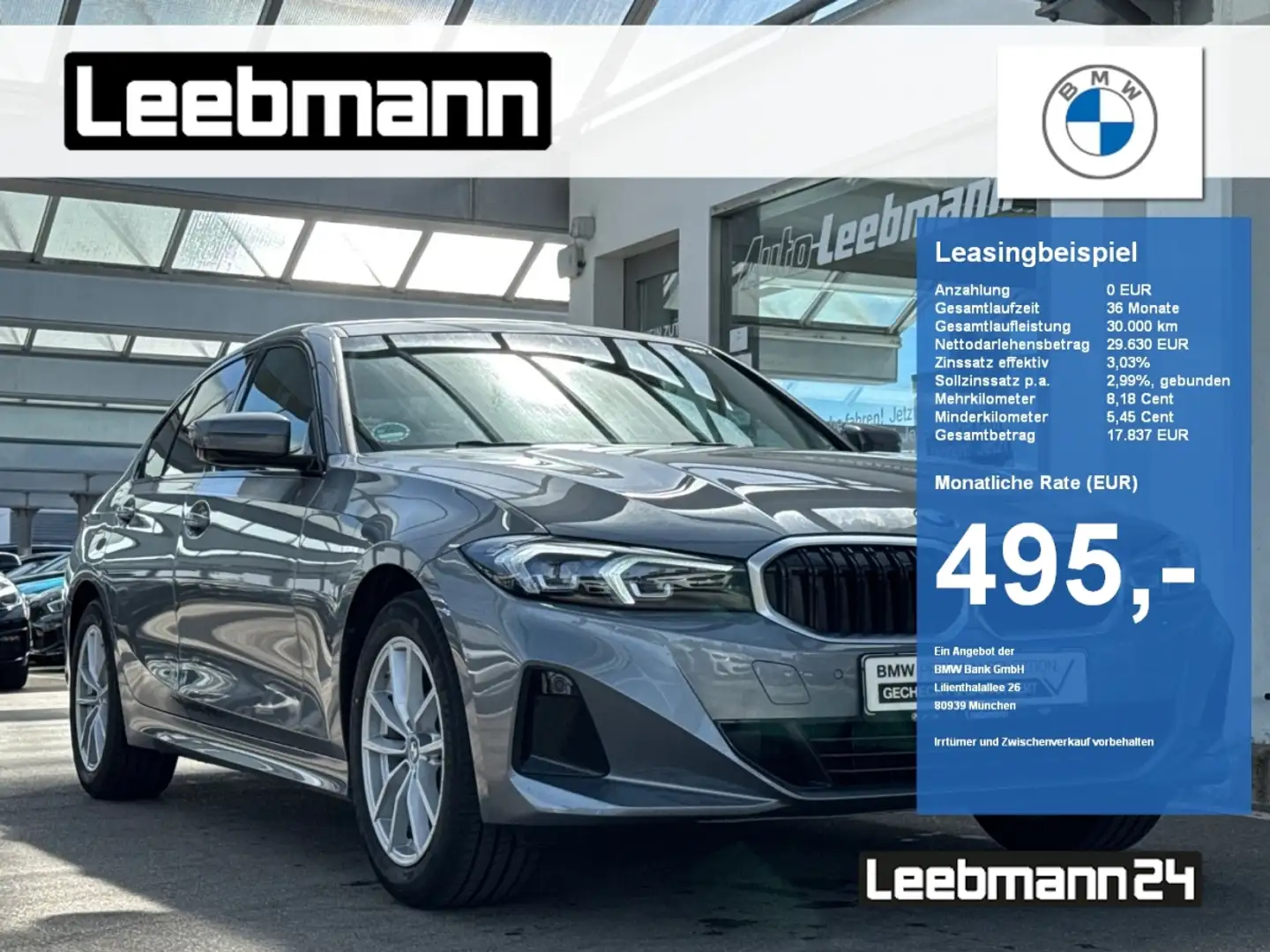 BMW 318 d Lim. AHK/KomfZug/LKH GARANTIE bis 03/2029 Grijs - 1