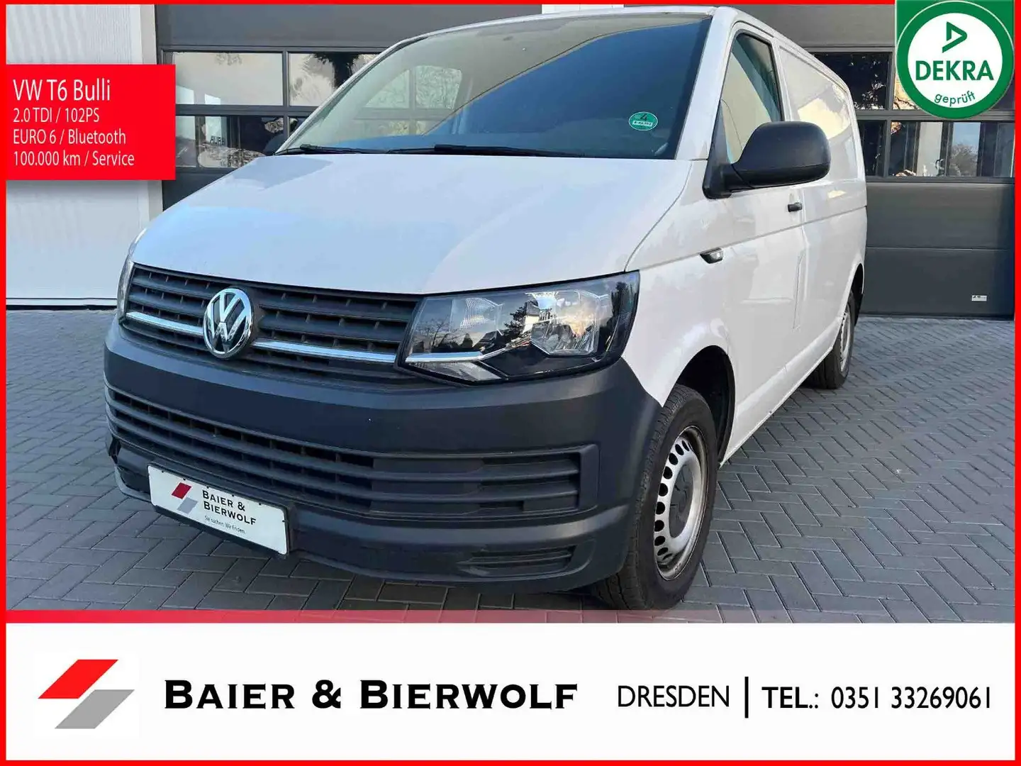 Volkswagen T6 Transporter Kasten 2.0 TDI 102PS EURO6 Weiß - 1