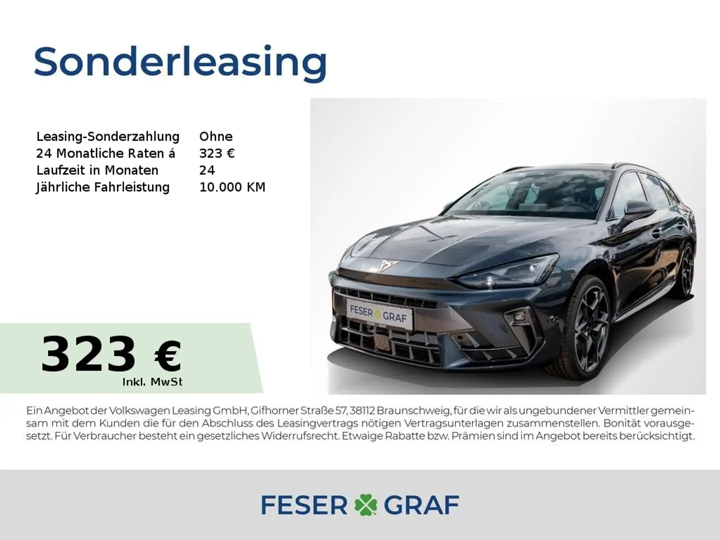 CUPRA Leon SP 1.5 eTSI DSG/SENNHEISER/MATRIX/ACC/NAVI Grau - 1