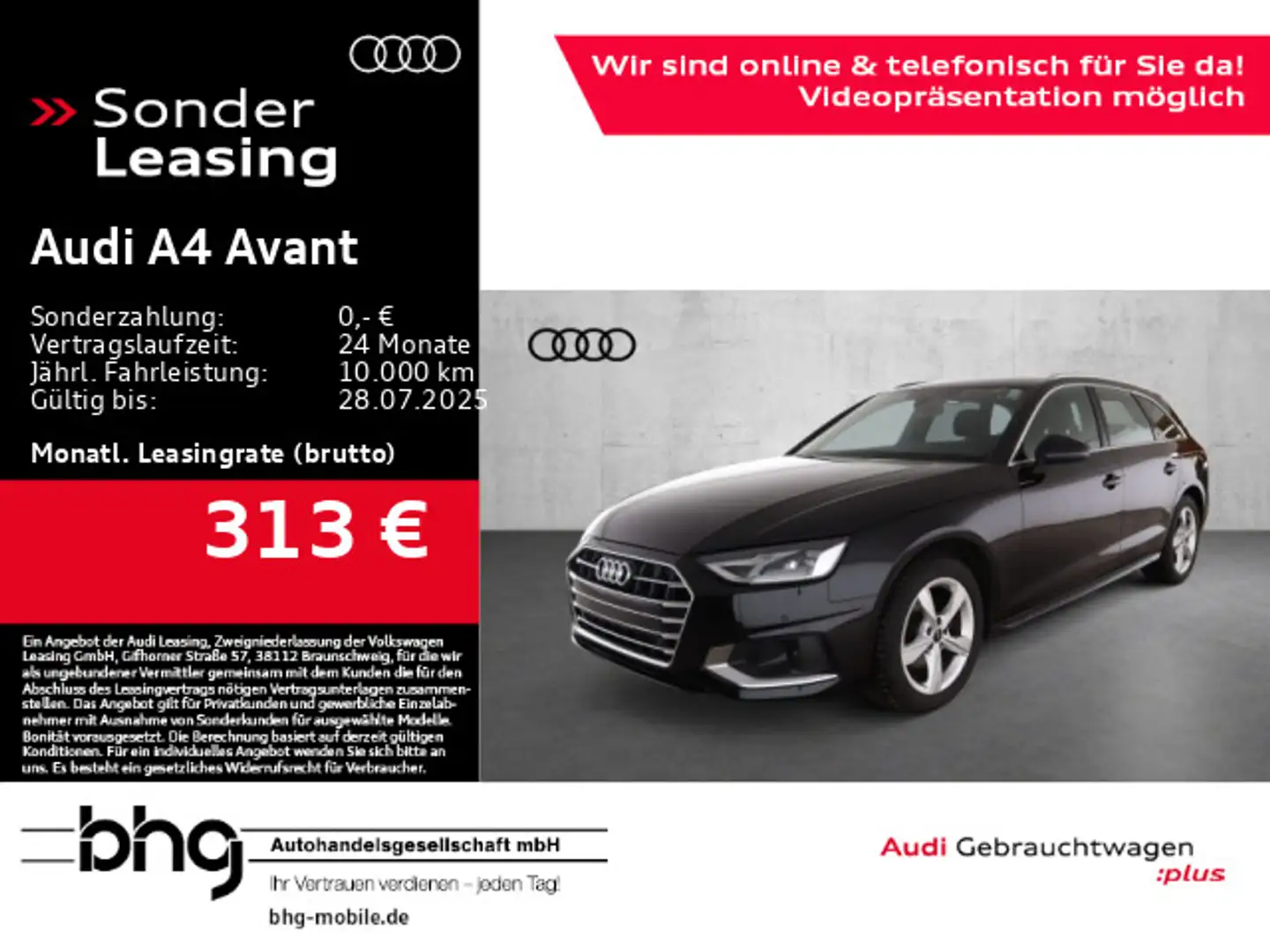 Audi A4 35 TDI S tronic advanced Schwarz - 1