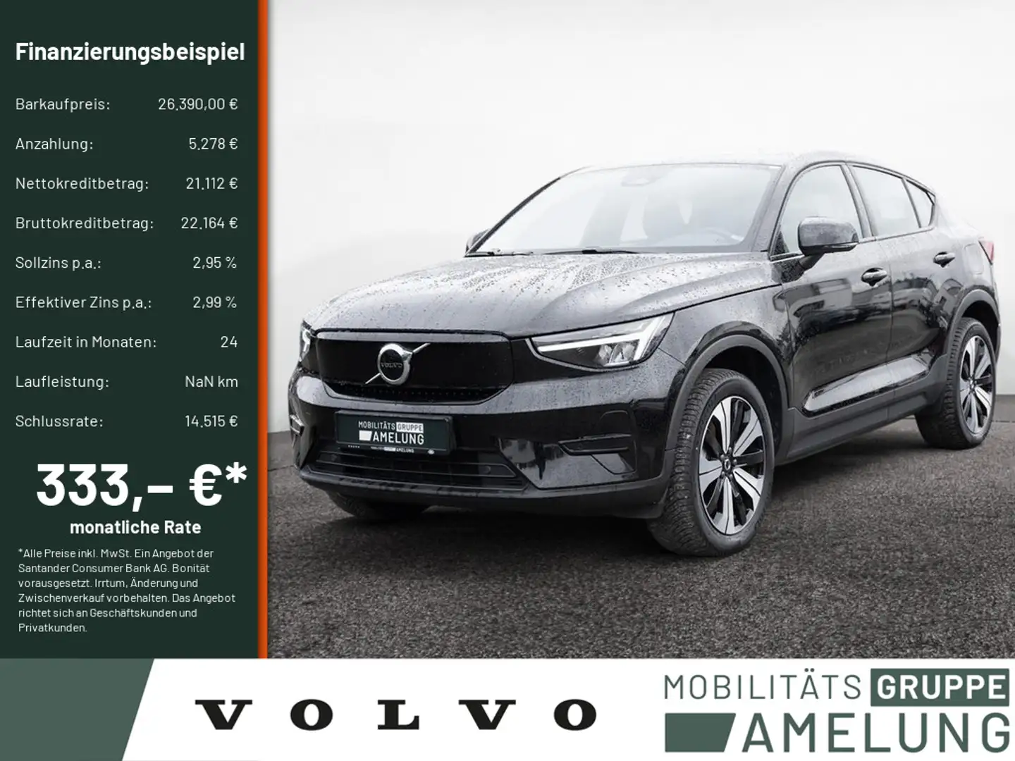Volvo C40 Recharge Single Motor Core PDC NAVI LED Schwarz - 1