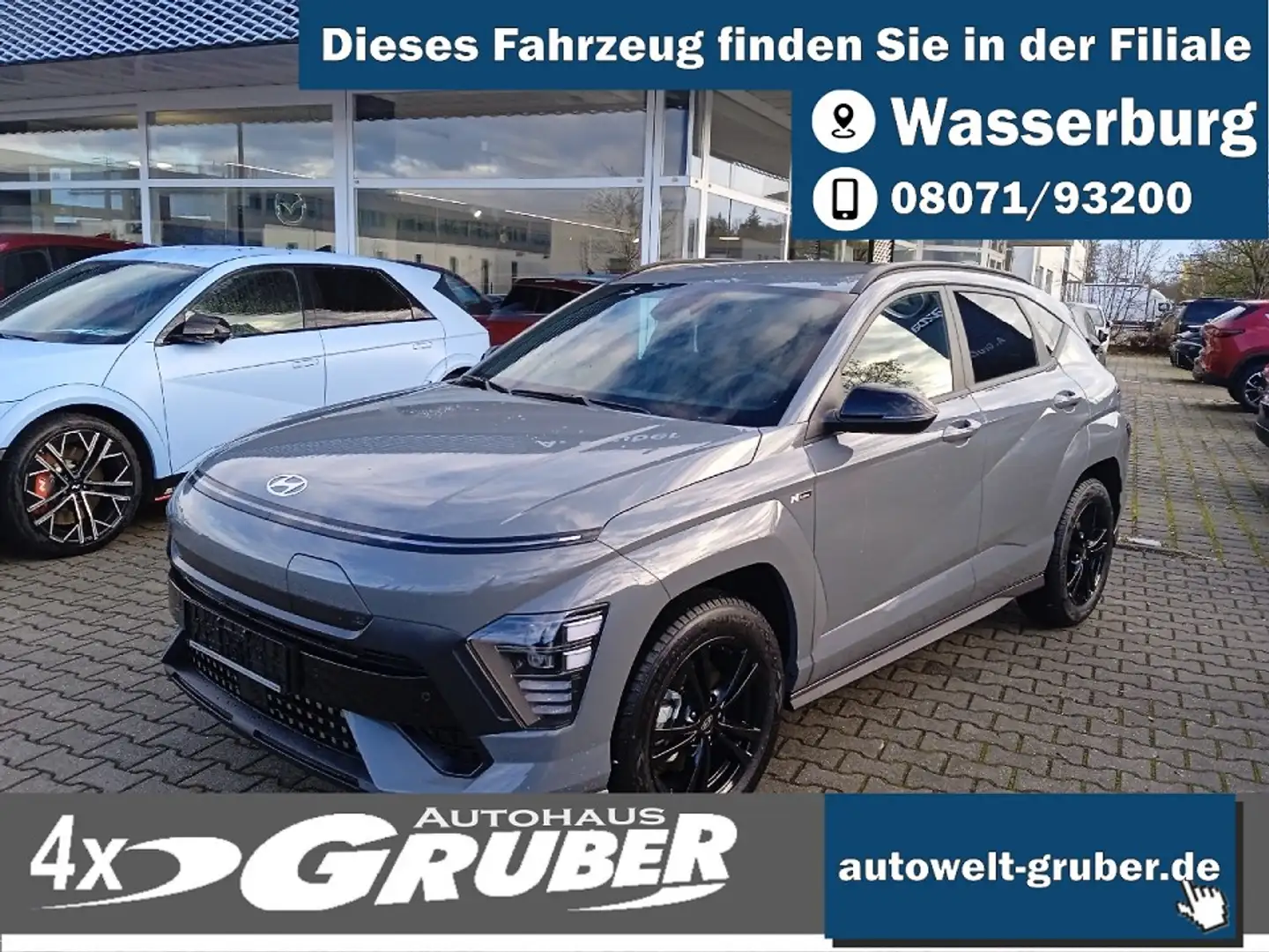 Hyundai KONA EV 65,4kWh (218PS) N-LINE + el. Heckklappe siva - 1