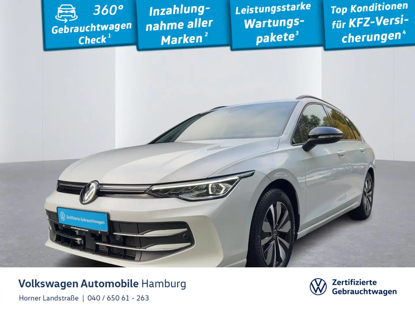 Volkswagen Golf Variant Golf VIII Variant Goal 2.0 TDI DSG AHK Kamera Weiß - 1