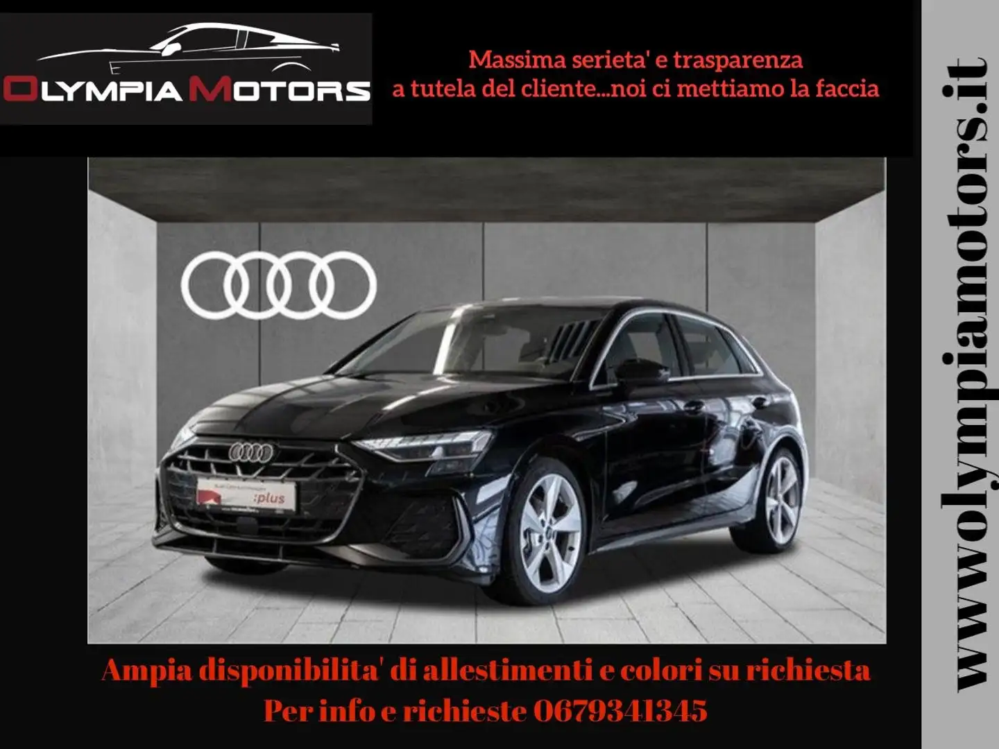 Audi A3 SPB 35 TFSI S TRONIC S LINE NAVI TETTO KAMERA LED Nero - 1