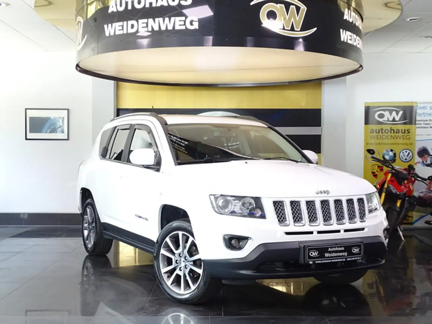 Jeep Compass 2.4 Limited 4x4 Autom.Leder SHZ Kamera Blanc - 1