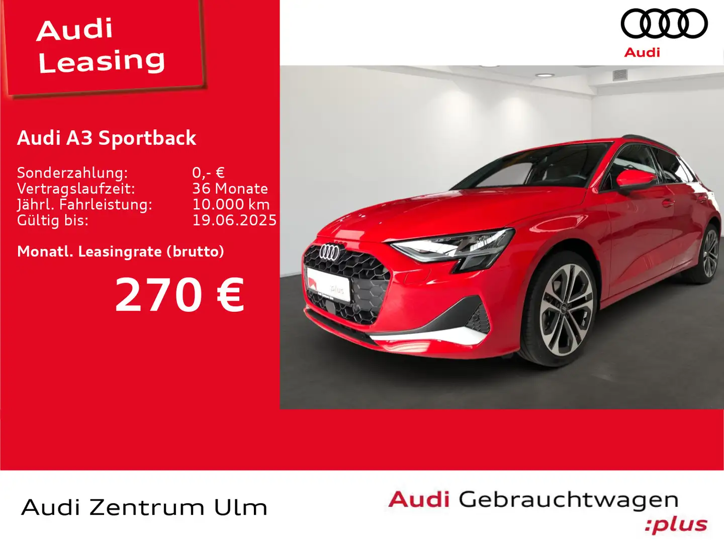 Audi A3 advanced 35 TFSI S tronic NAV R-KAM Rood - 1