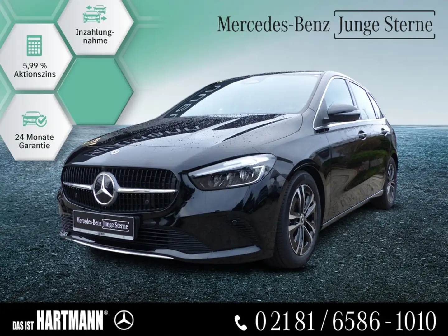 Mercedes-Benz B 200 PROGRESSIVE+MBUX+R.KAM+TOTWIN+WINTER+SMART Zwart - 1