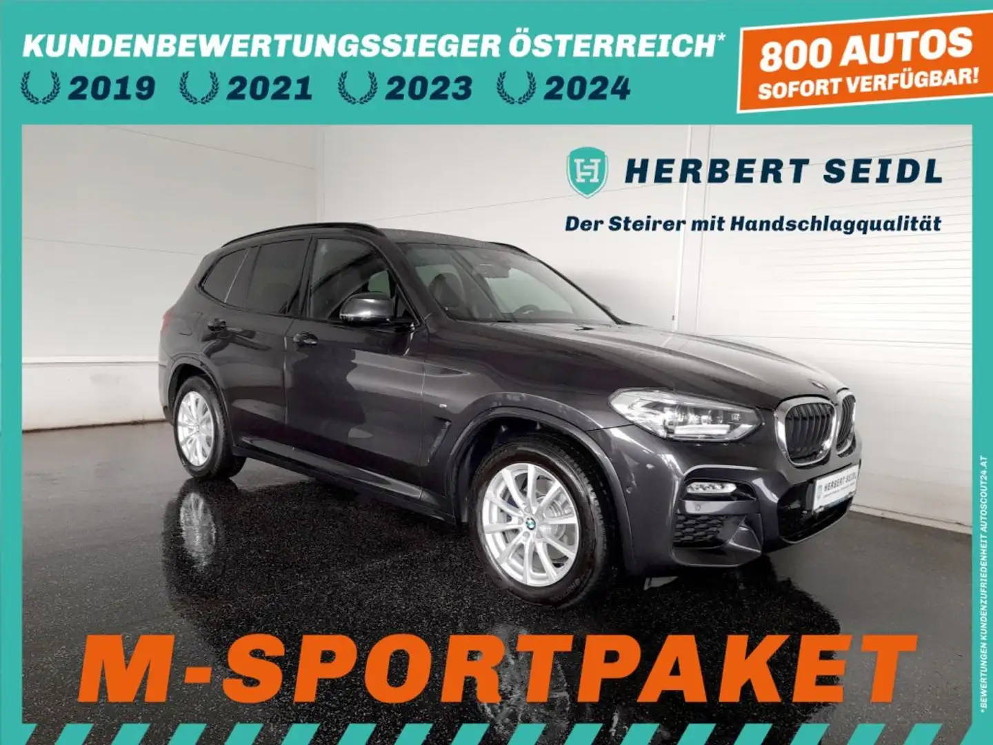 BMW X3 20d M-SPORT 4x4 Aut *VOLL-LED / NAVI / ACC / HEAD-UP / KAMERA/ VOLLLEDER / E-KLAPPE* Schwarz - 1