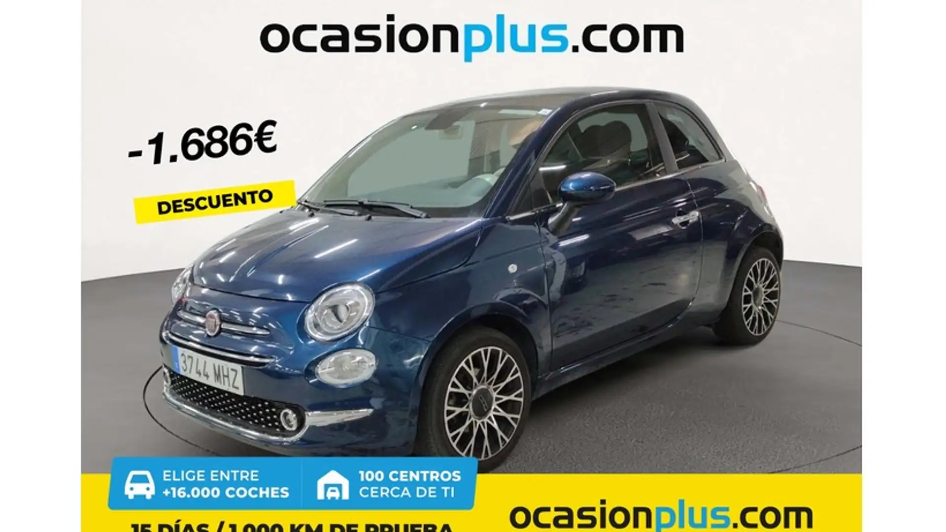 Fiat 500 1.0 Hybrid Dolcevita 52kW Blauw - 1