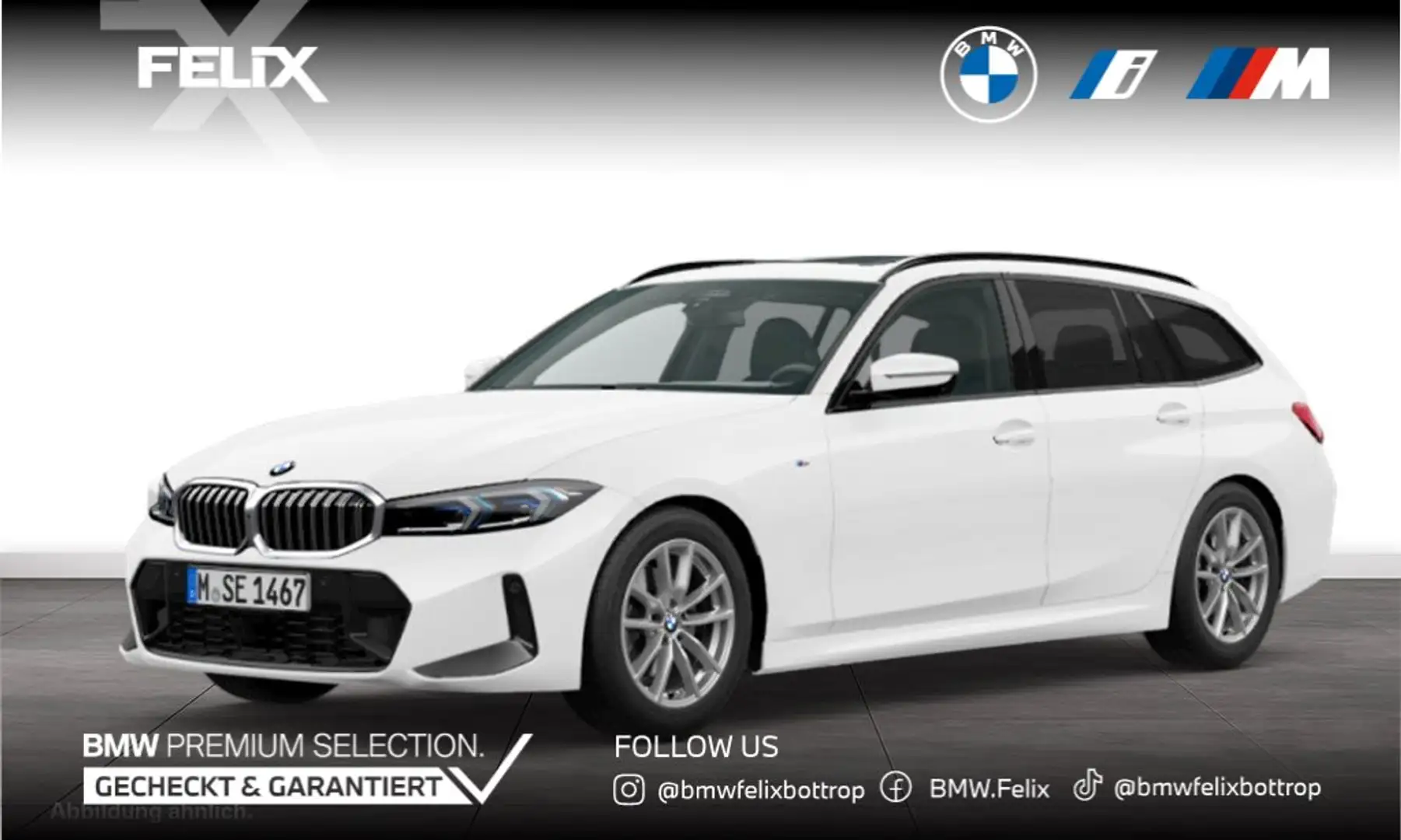 BMW 320 d Touring+M SPORTPAKET+FACELIFT/LCI+PANORAMA+ Wit - 1