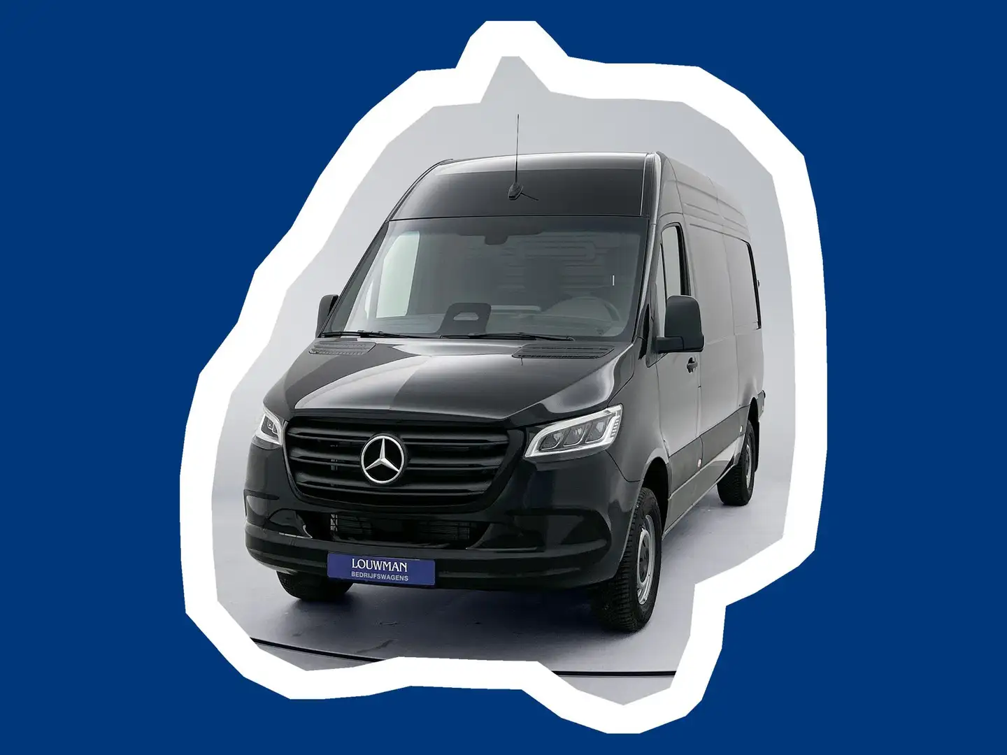 Mercedes-Benz Sprinter 317 1.9 CDI L2H2 BPM-Vrij Direct Leverbaar Navigat Zwart - 1