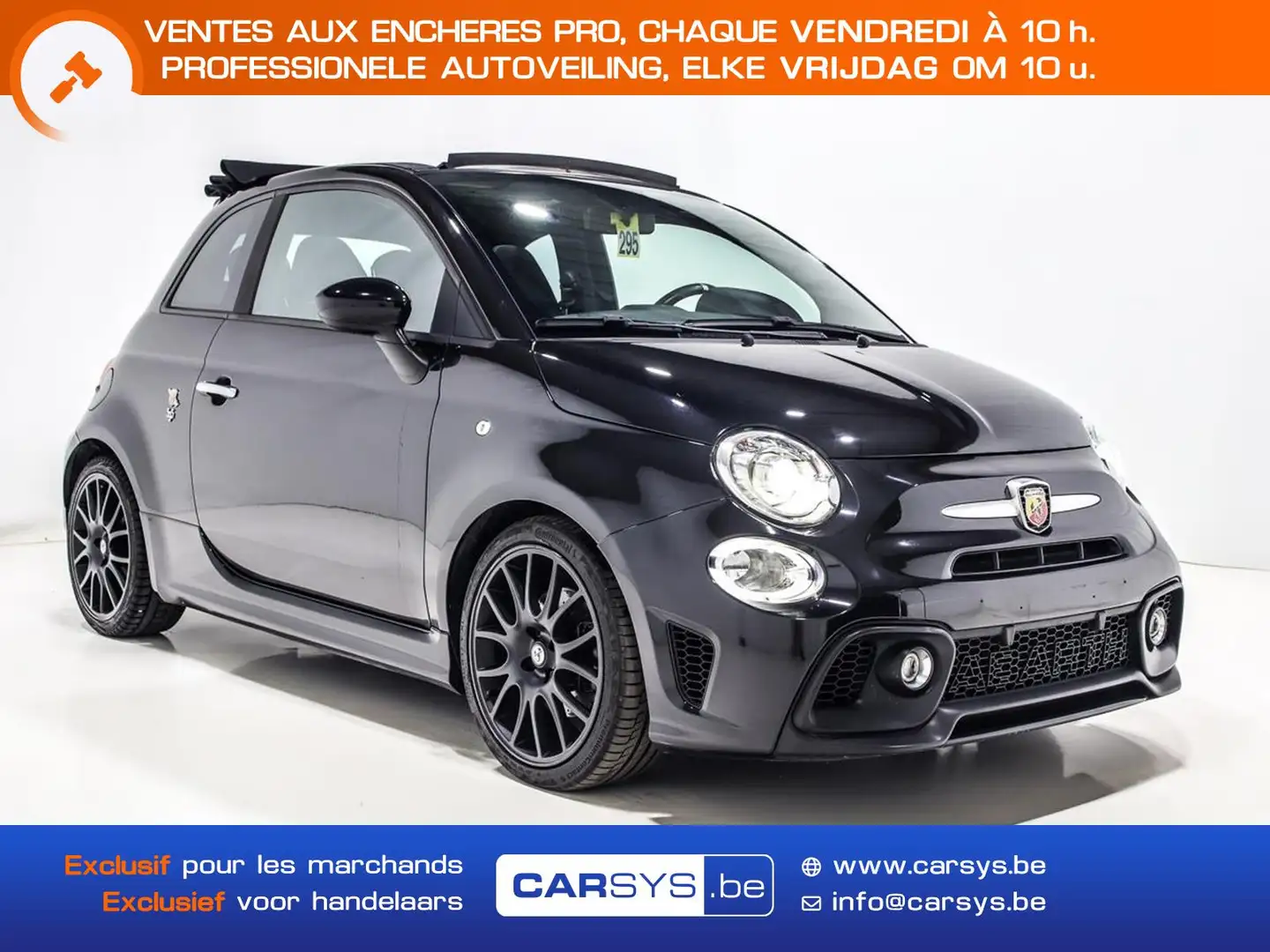 Abarth 595 CABRIO - 1.4 T 163 ALCANTARA - GPS - JA17 - BEA... Negro - 1
