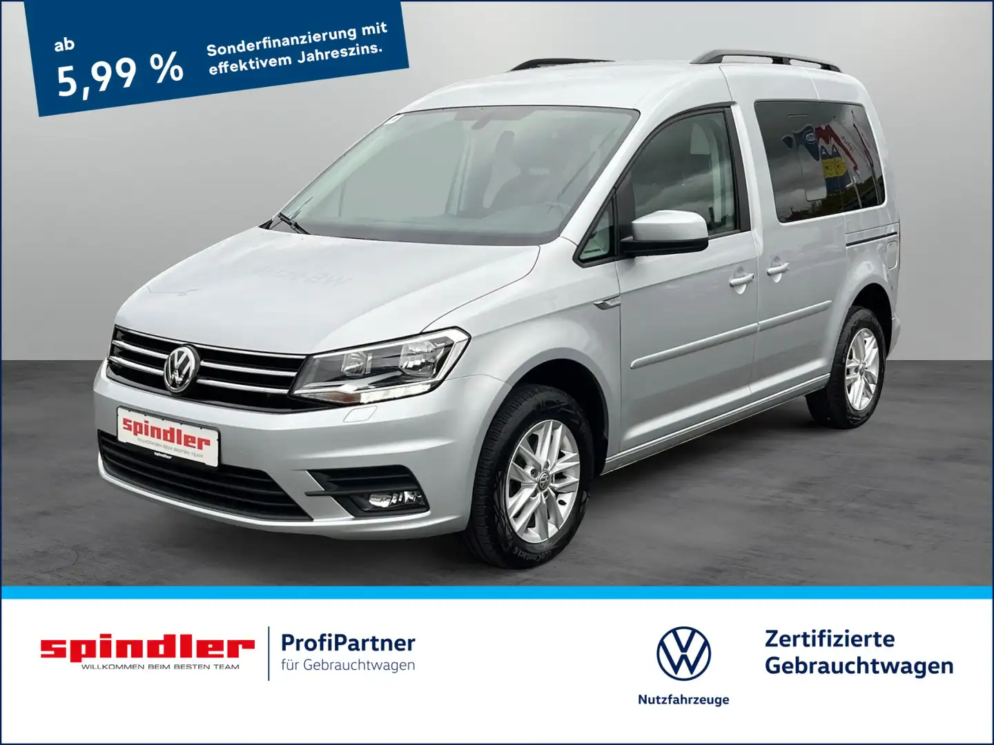 Volkswagen Caddy Kombi Comfortline / Navi, SHZ, Standh. Silber - 1