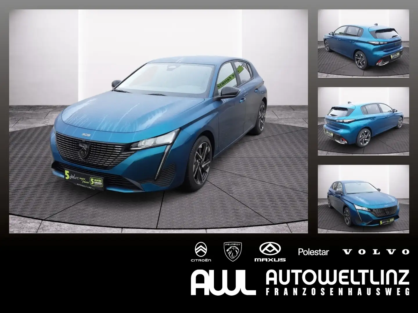 Peugeot 308 Allure Hybrid 145 Autonatik Bleu - 1