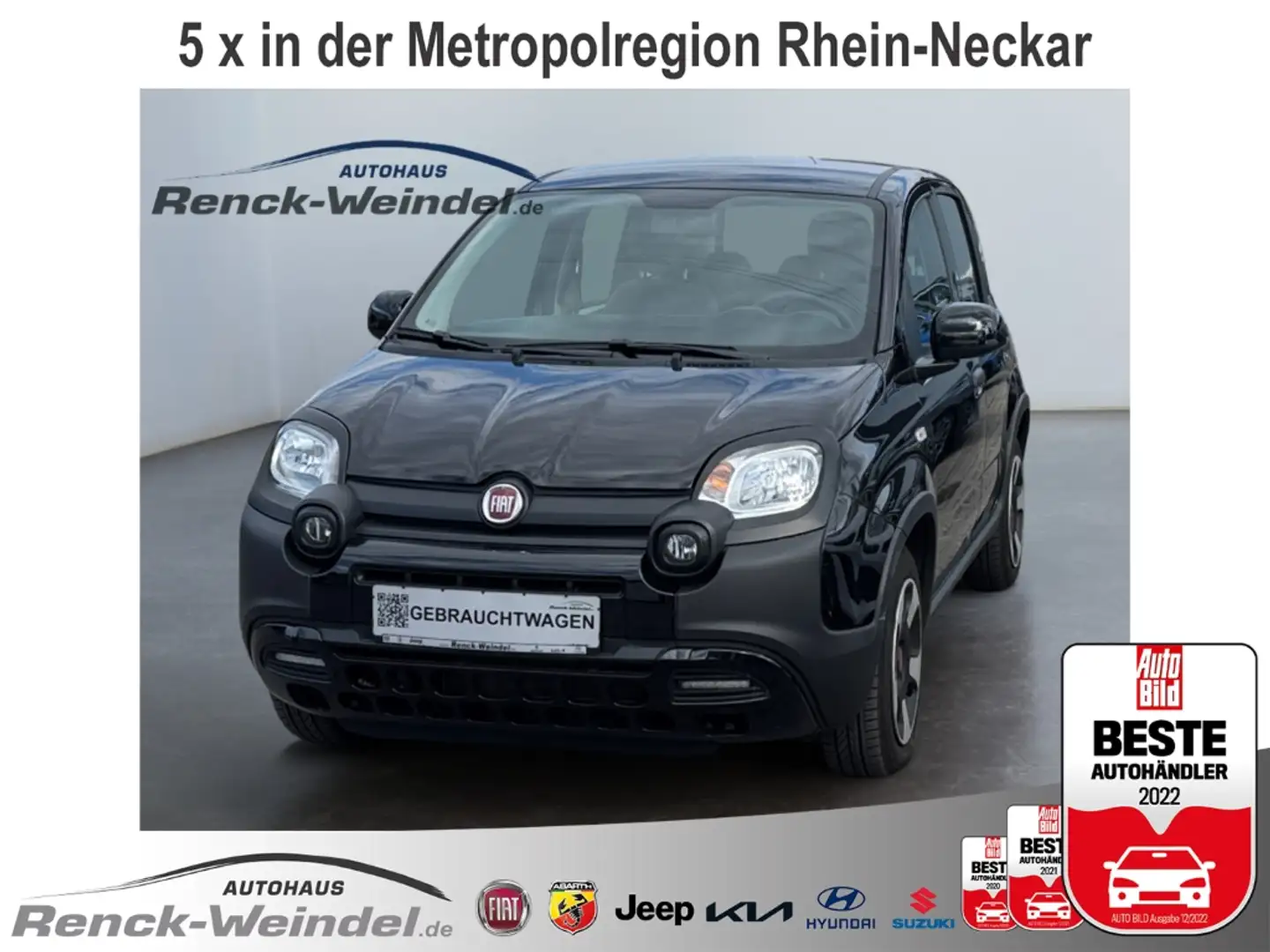Fiat Panda Cross 1.0 GSE Klimaanlage Start-Stop BC teilb.Rück Schwarz - 1