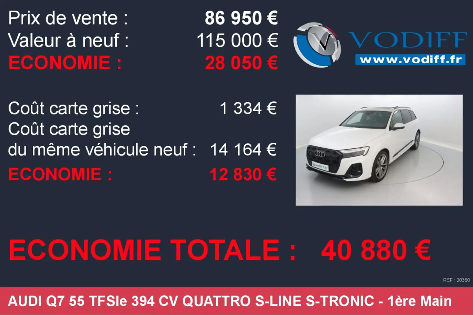 Audi Q7 55 TFSIe 394 CV QUATTRO S-LINE S-TRONIC Blanco - 2
