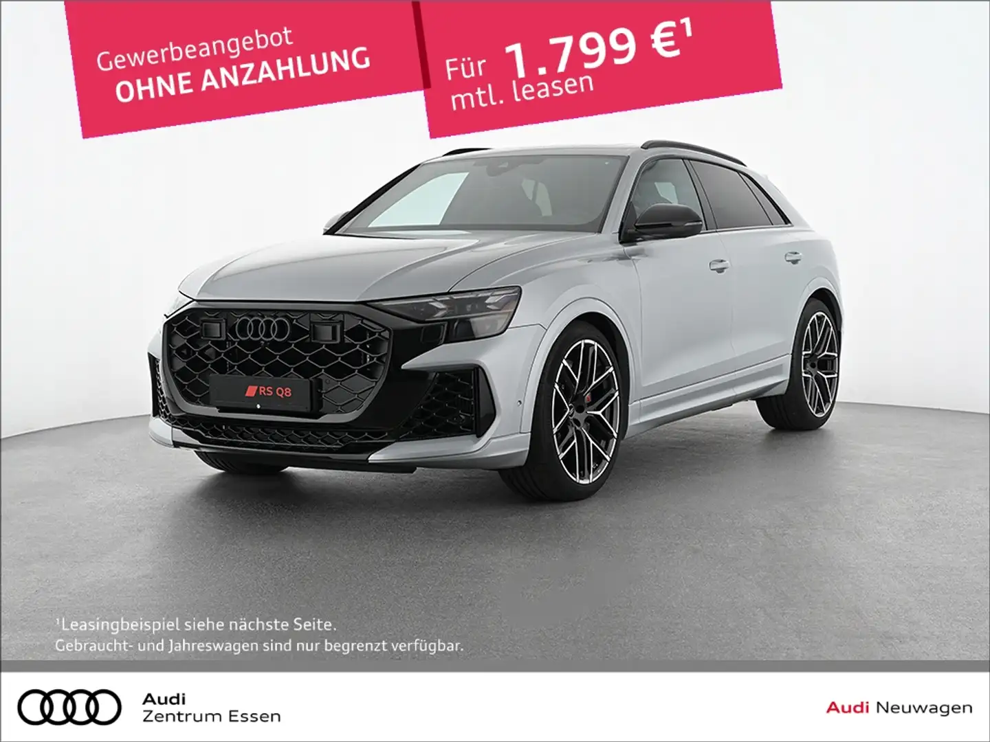 Audi RS Q8 SUV PERFORMANCE LED LASER KERAMIK B&O HuD PANO Silber - 1